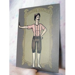 Male Victorian underwear Card